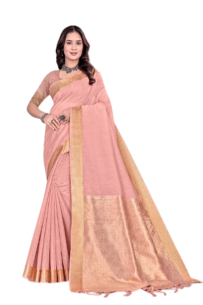 Authenzaa Women Saree YIWS052 ORANGE 