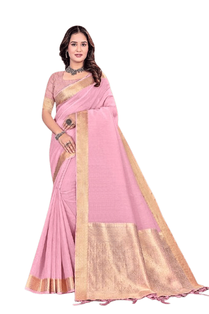 Authenzaa Women Saree YIWS052 PINK 