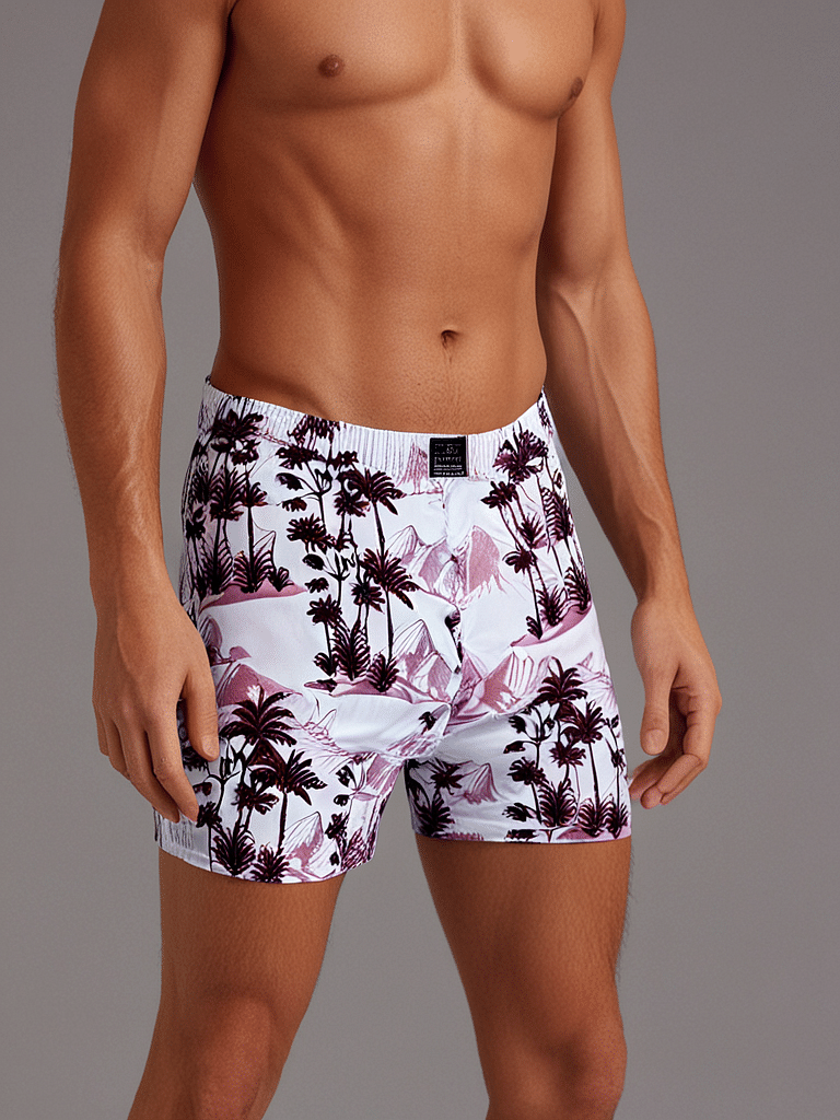 Authenzaa Men Boxer Shorts SAMS020 Maroon