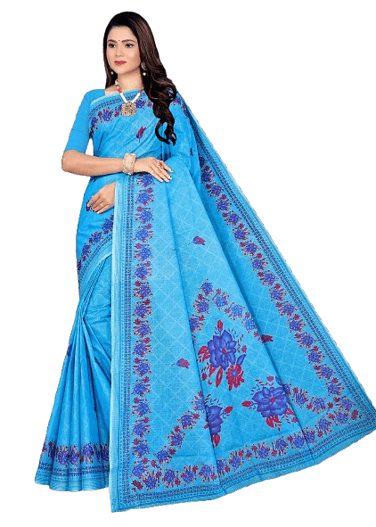 Authenzaa Women Saree ATWS001 Sapphire 
