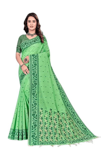Authenzaa Women Saree YIWS053 PISTA 