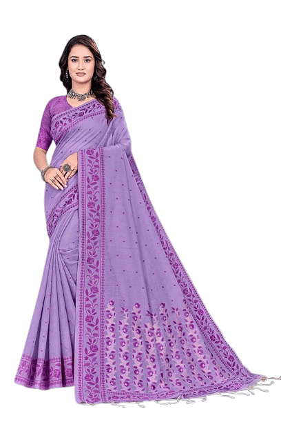 Authenzaa Women Saree YIWS053 LAVENDER 