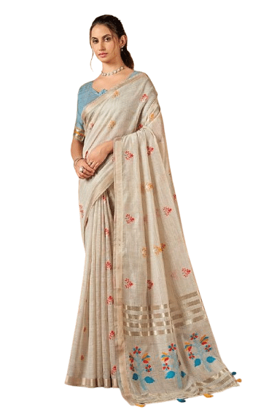 Authenzaa Women Saree YIWS054 RAMA 