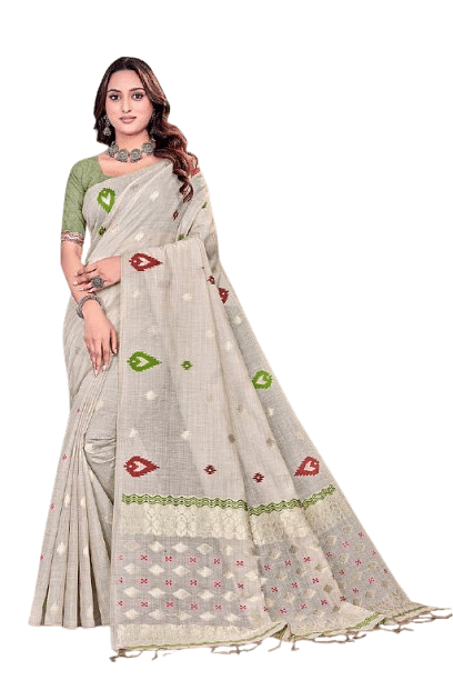 Authenzaa Women Saree YIWS055 GREEN 