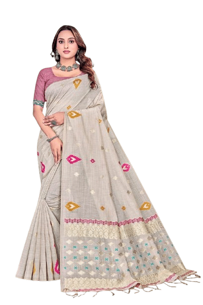 Authenzaa Women Saree YIWS055 PINK 