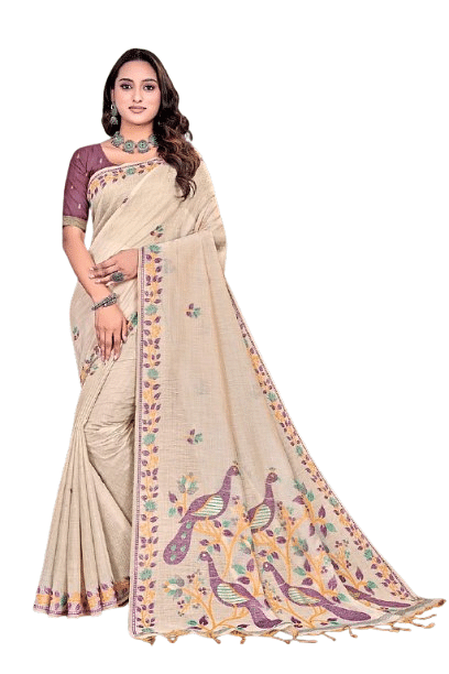 Authenzaa Women Saree YIWS058 Maroon