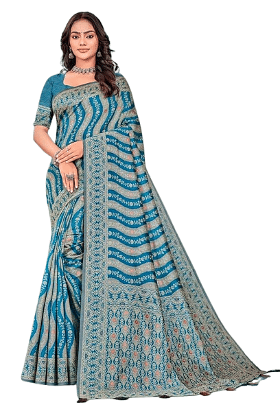 Authenzaa Women Saree YIWS061 Rama
