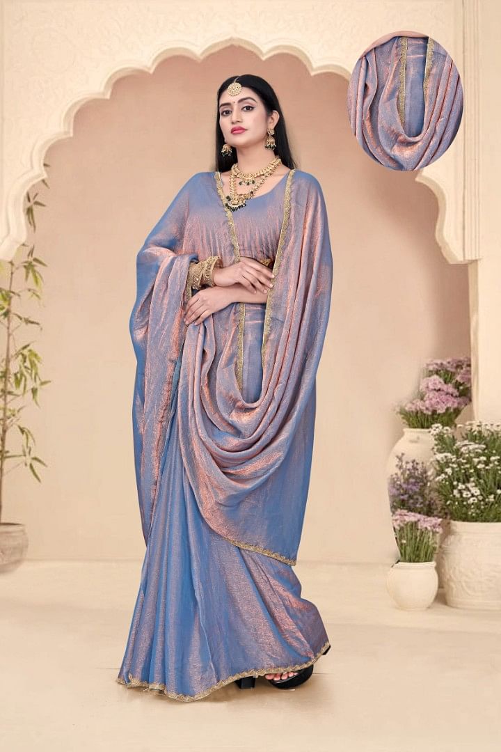 Authenzaa Women Saree ASWS161 Grey