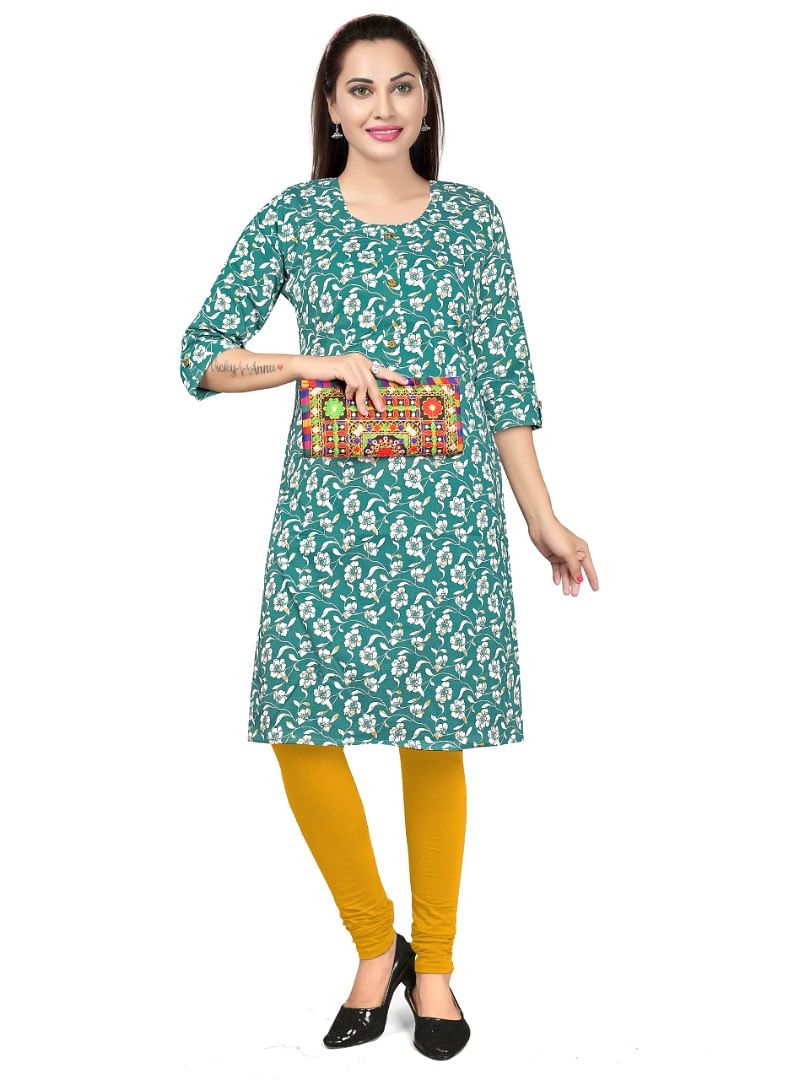 Authenzaa Women Kurti EVWKT039 Rama
