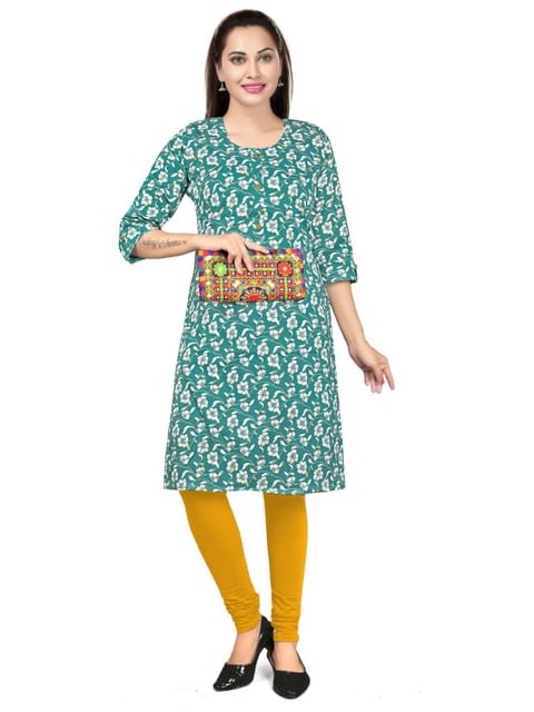Authenzaa Women Kurti EVWKT039 Rama
