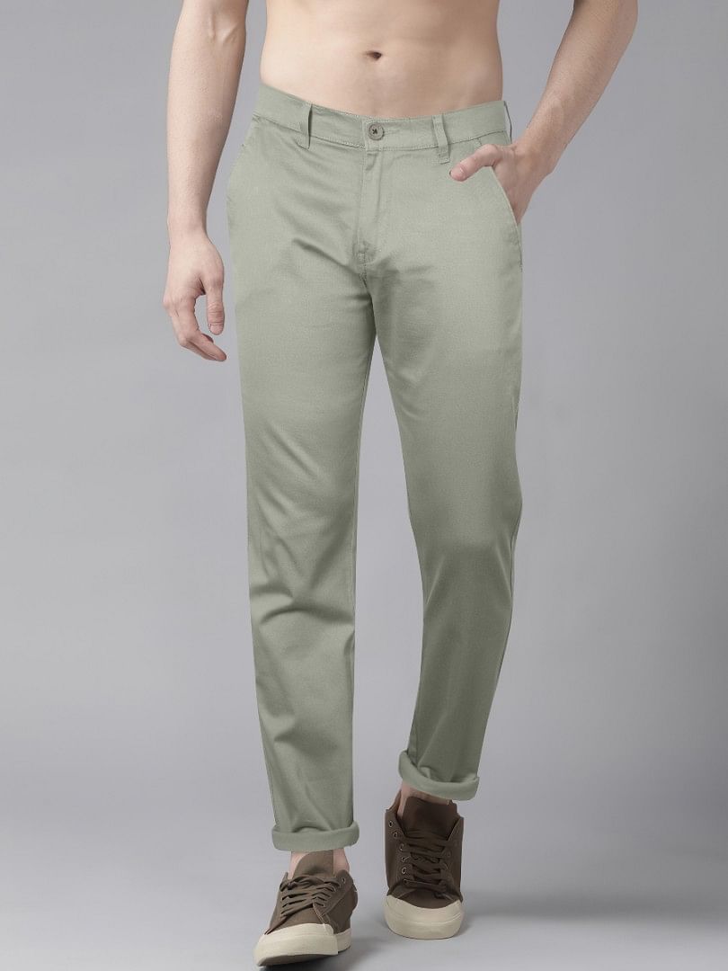 Authenzaa Men Casual Trouser CT4S041 Green