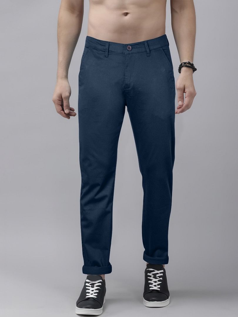 Authenzaa Men Casual Trouser CT4S044 Blue