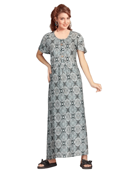 Authenzaa Women Nighty SMWN044 Grey