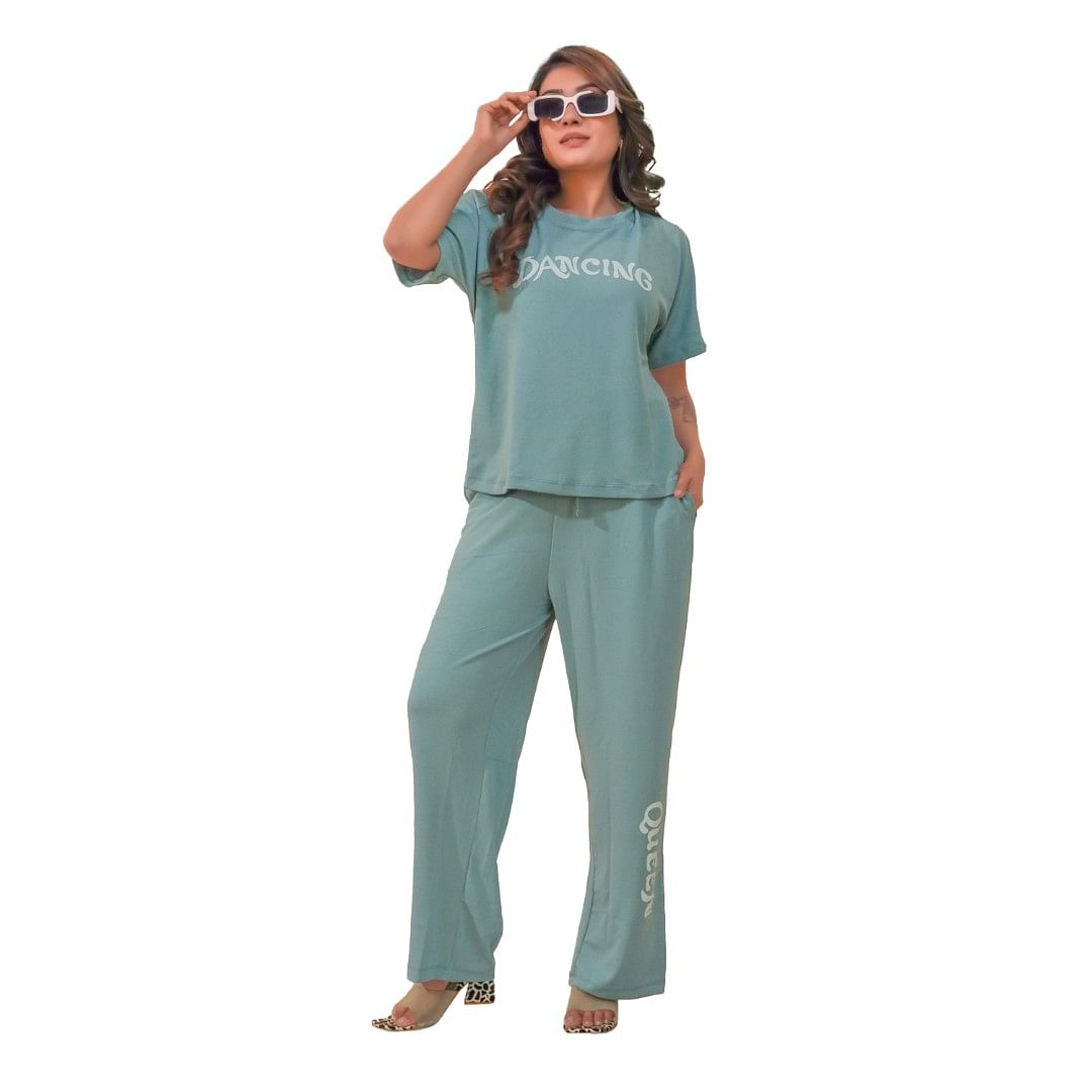 Authenzaa Women Co-Ord Set AC2N124 Sage