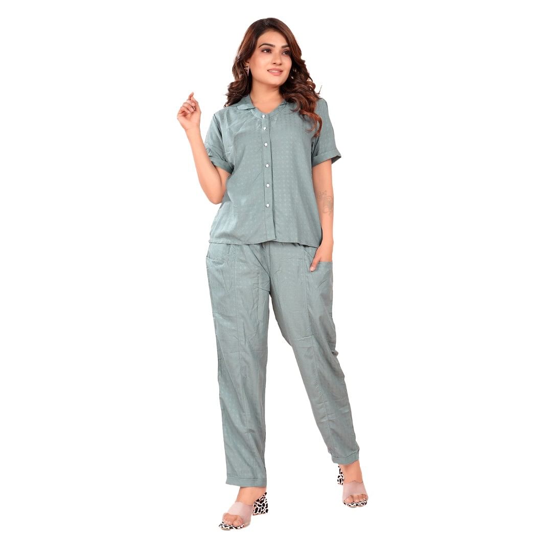 Authenzaa Women Co-Ord Set AC2N130 Pista