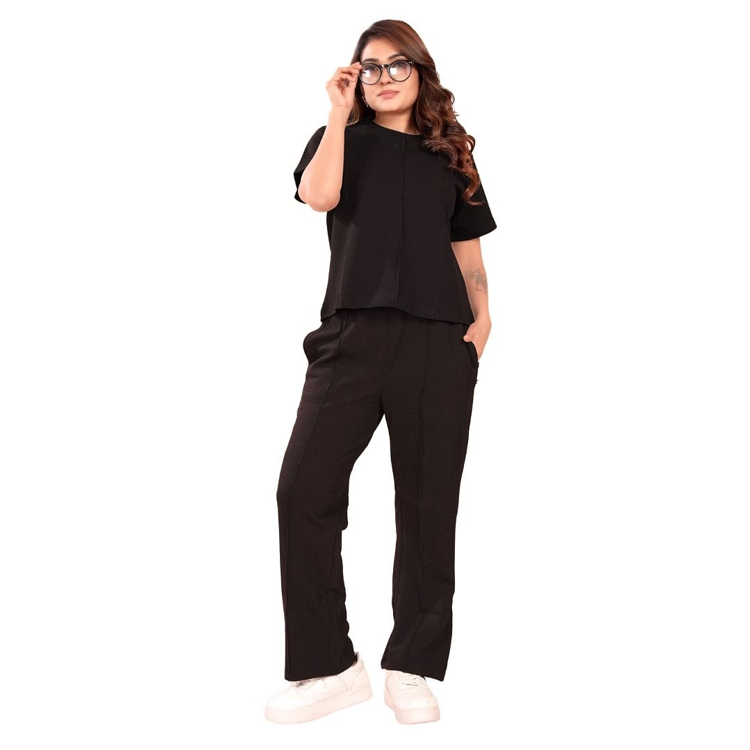 Authenzaa Women Co-Ord Set AC2N137 Black