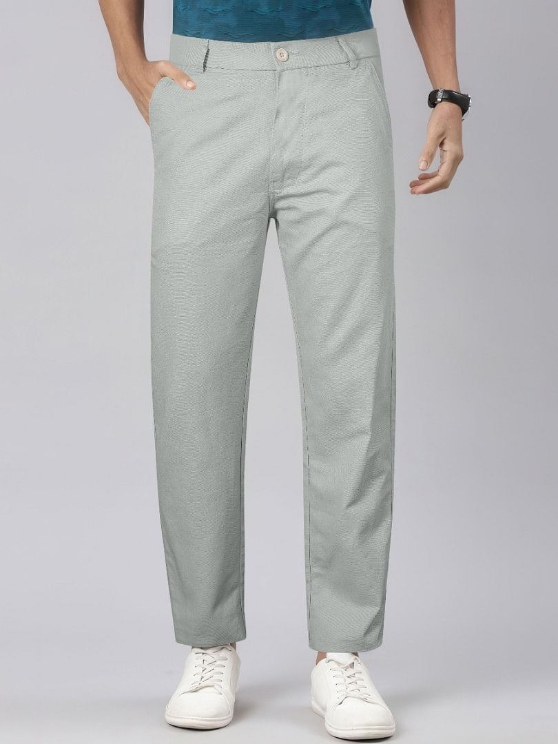 Authenzaa Men Casual Trouser CT4S023 GREY