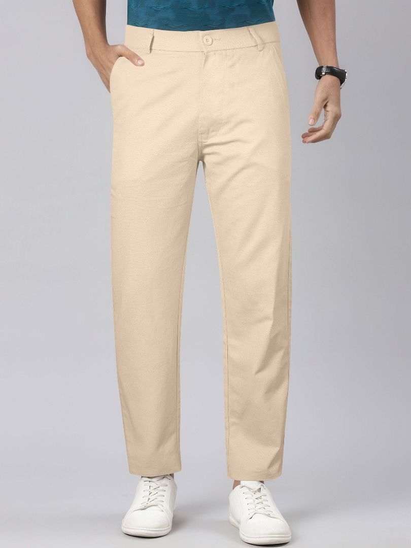 Authenzaa Men Casual Trouser CT4S024 Light Khakhi