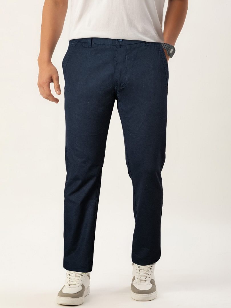 Authenzaa Men Casual Trouser CT4S030 BLUE