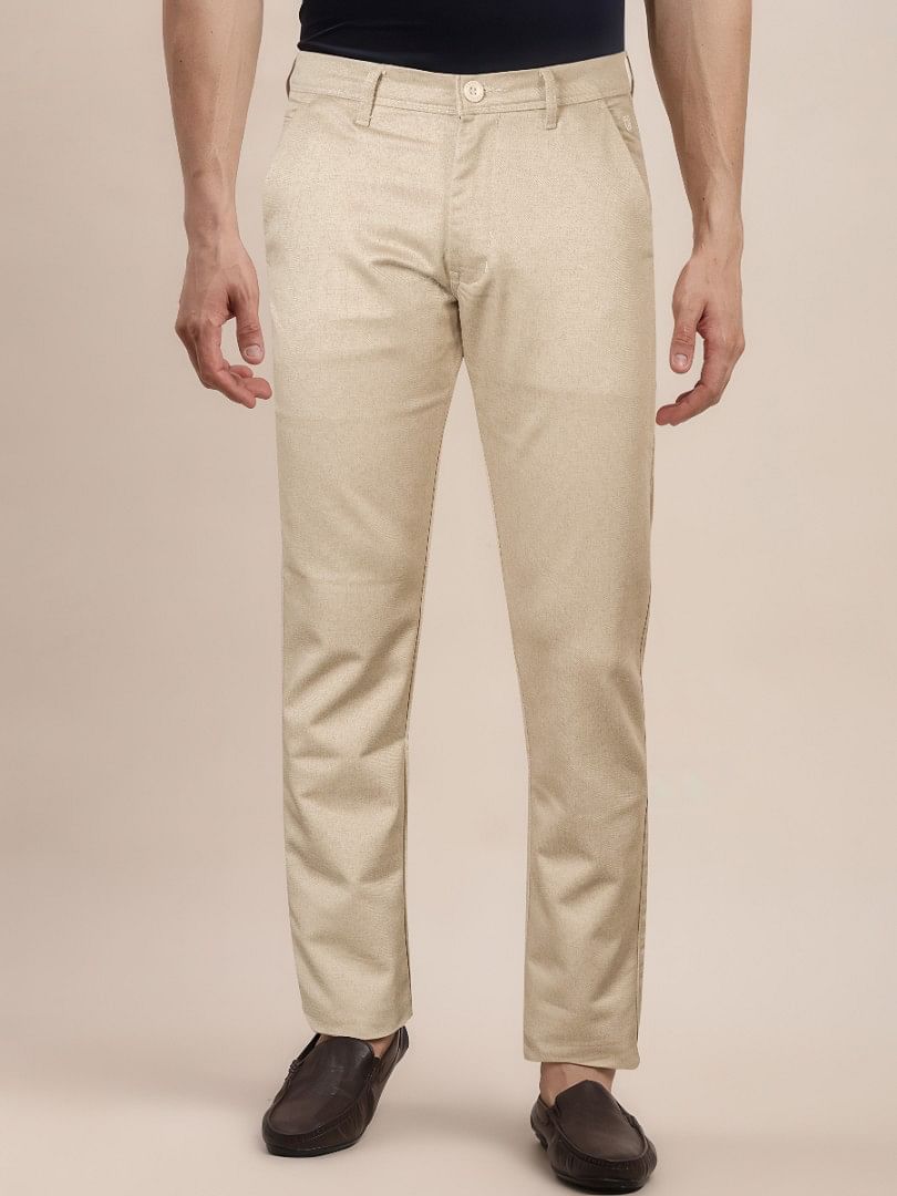 Authenzaa Men Casual Trouser CT4S033 CREAM