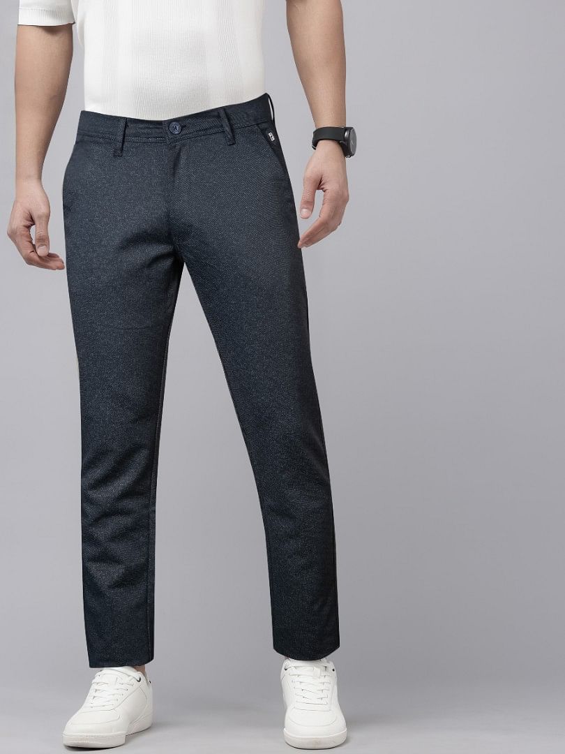 Authenzaa Men Casual Trouser CT4S034 BLUE