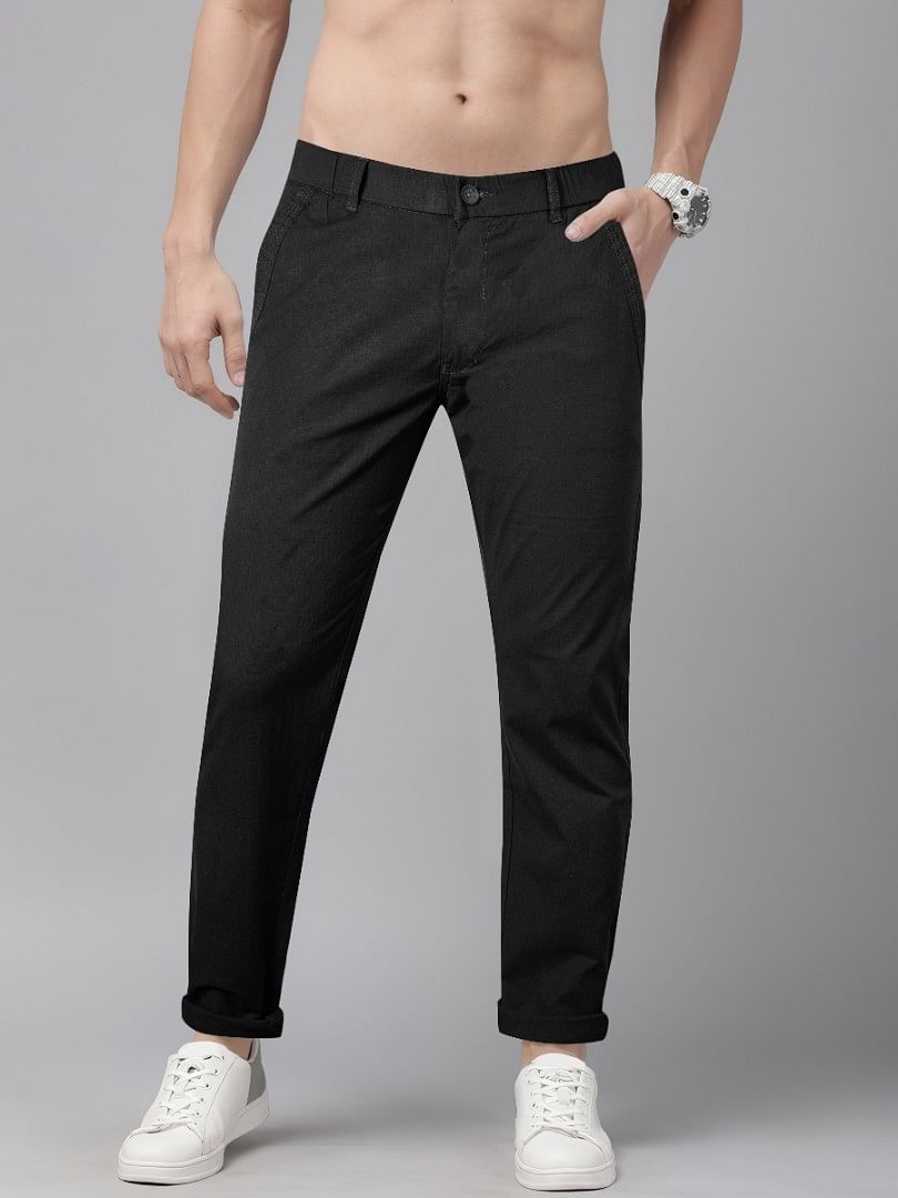 Authenzaa Men Casual Trouser CT4S031 BLACK