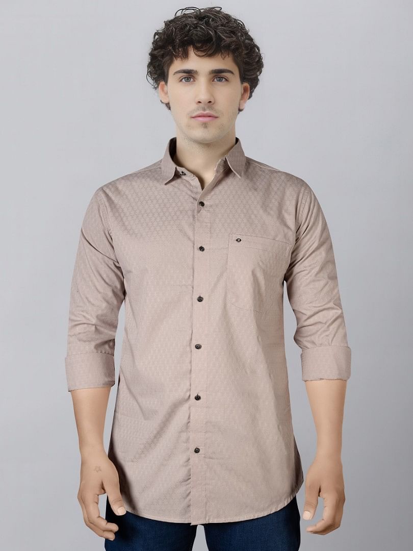 Authenzaa Men Casual Shirt RECS012 Pink