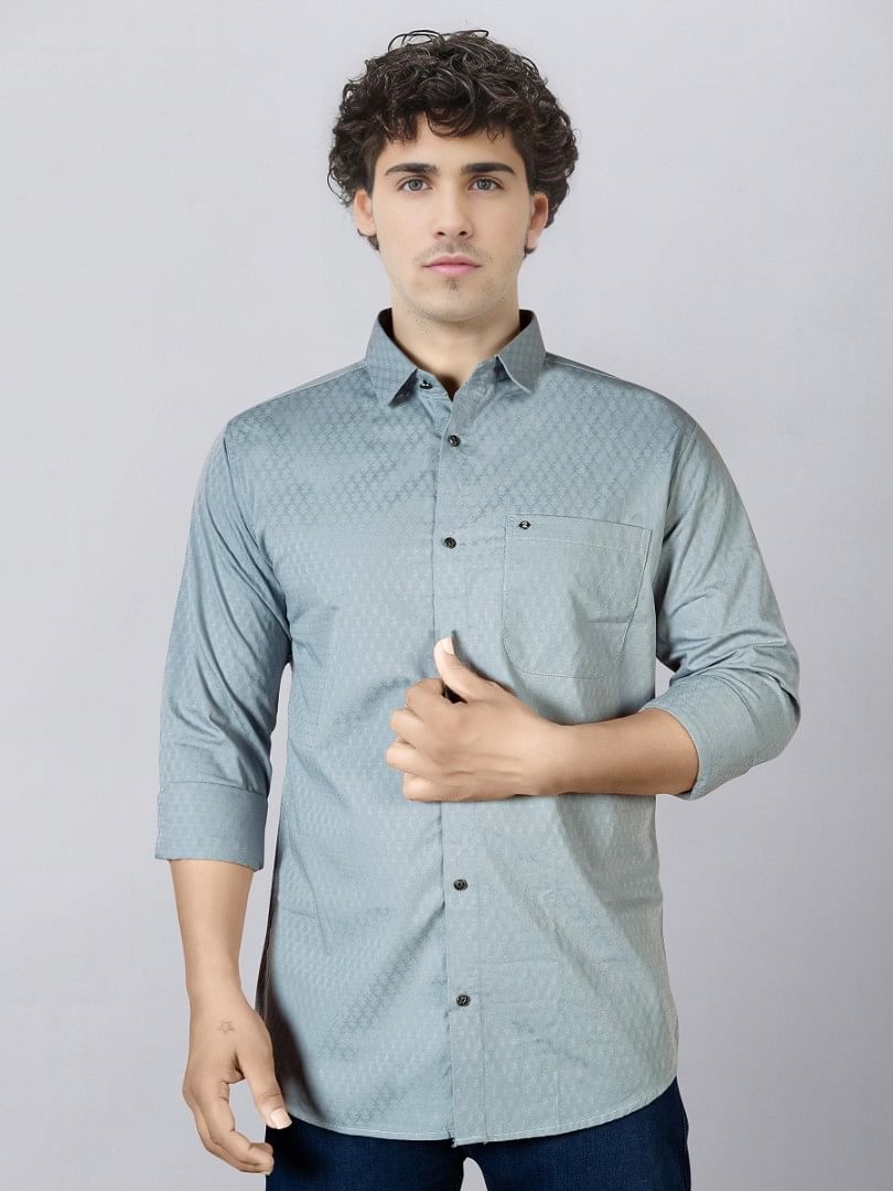 Authenzaa Men Casual Shirt RECS014 Blue