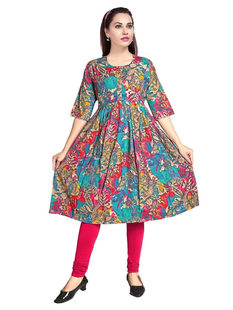 Autehnzaa Women Kurti EVWKT042 Multi