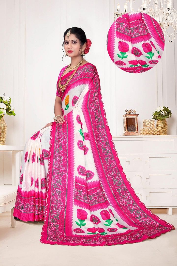 Authenzaa Women Saree ASWS186 Rani