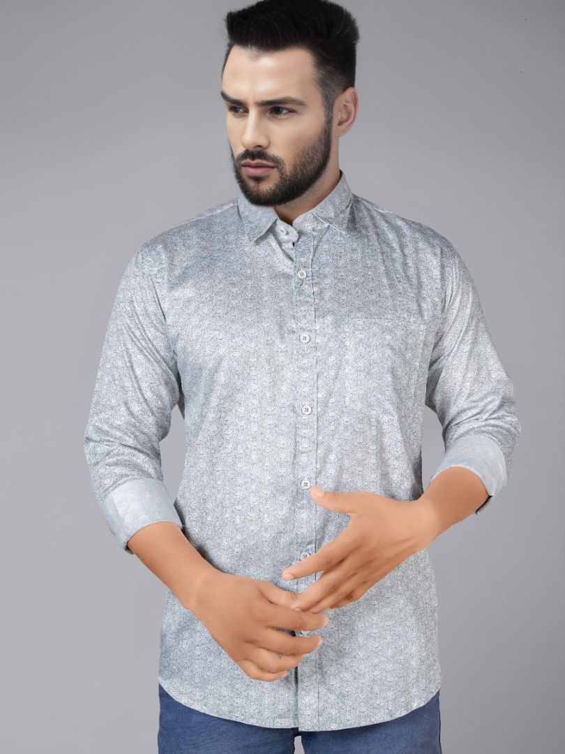 Authenzaa Men Casual Shirt SFCS211 White