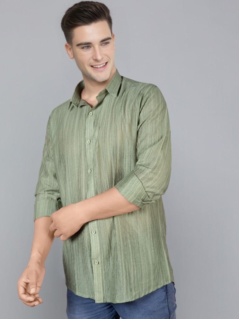Authenzaa Men Casual Shirt SFCS221 Mint