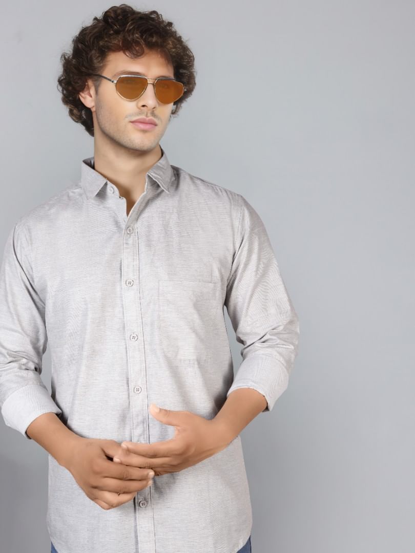 Authenzaa Men Casual Shirt SFCS225 Grey