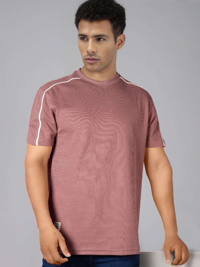 Authenzaa Men Round Neck T-Shirt SFRNT050 Brick