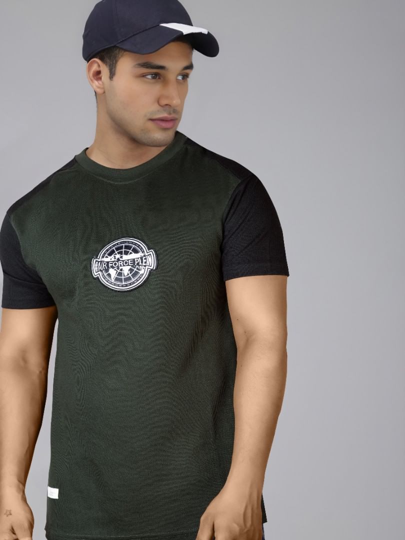  Authenzaa Men Round Neck T-Shirt SFRNT054 Black