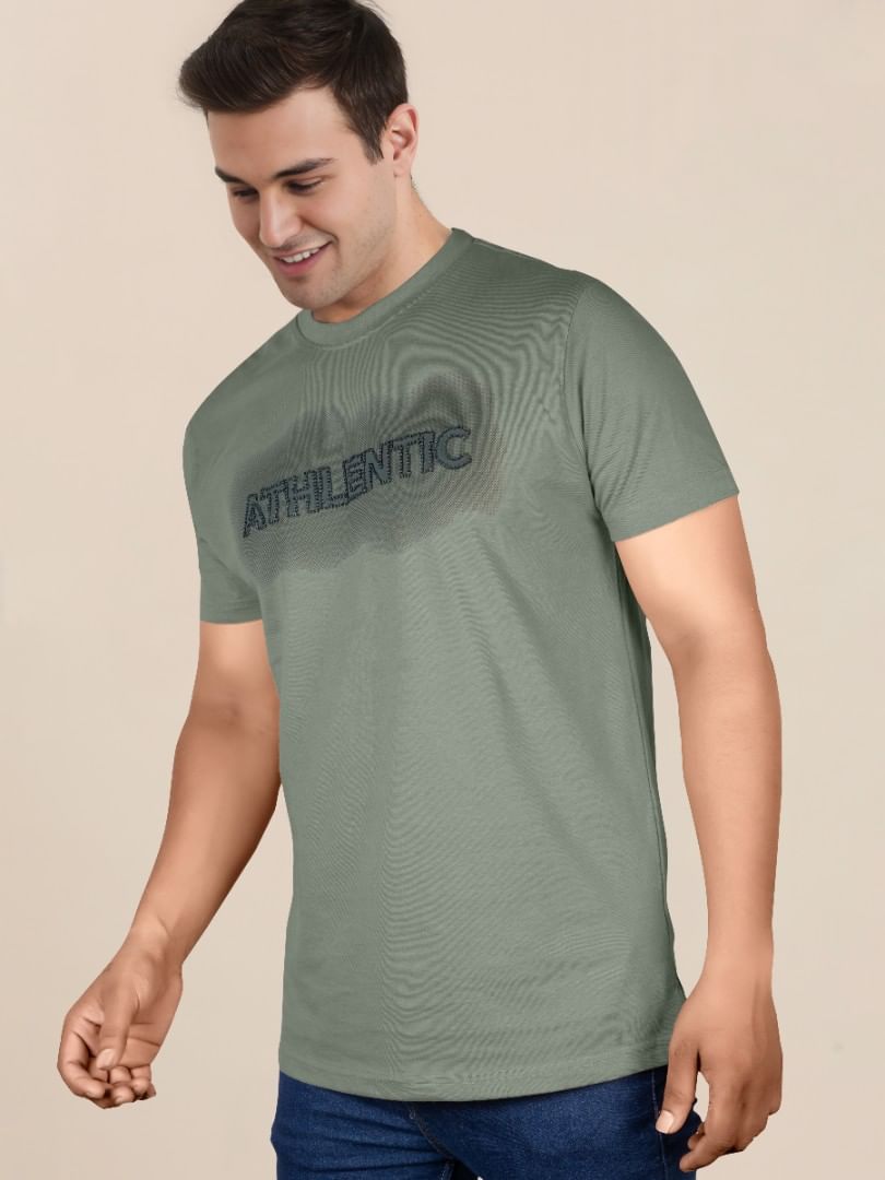 Authenzaa Men Round Neck T-Shirt SFRNT058 Vintage