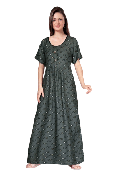 Authenzaa Women Nighty SMWN048 Grey