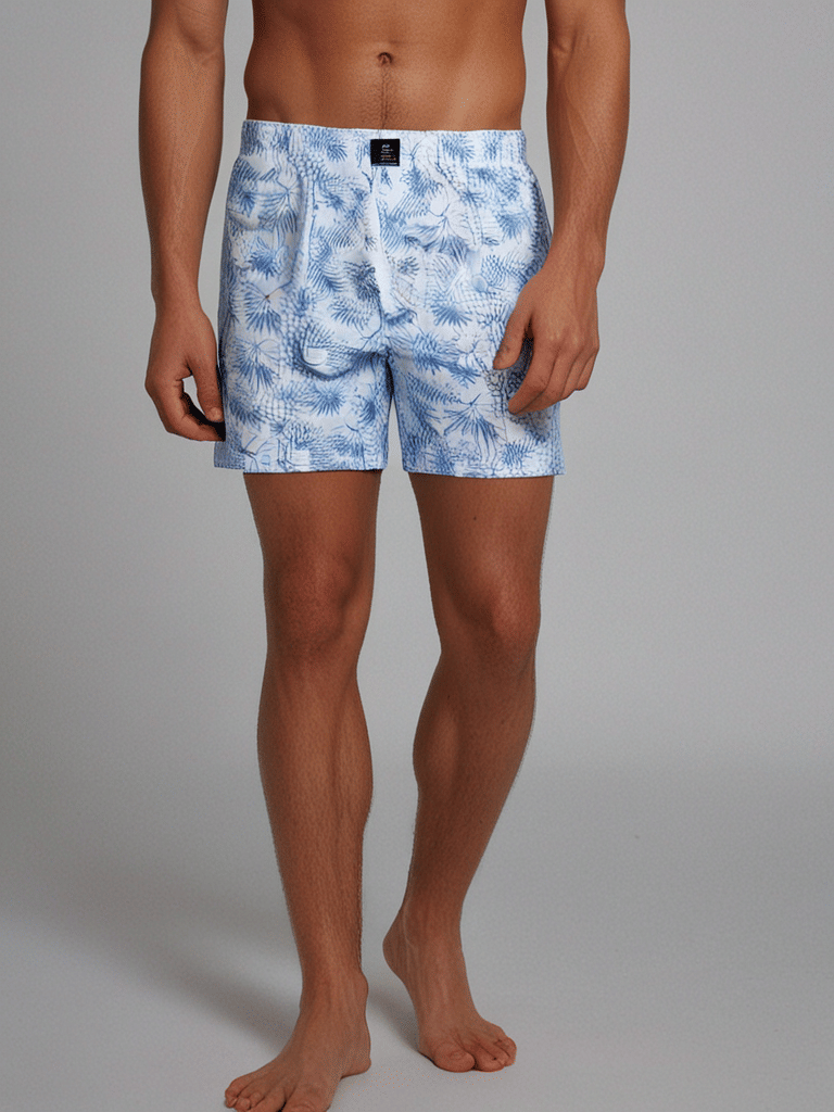 Authenzaa Men Boxer Shorts SAMS029 Blue