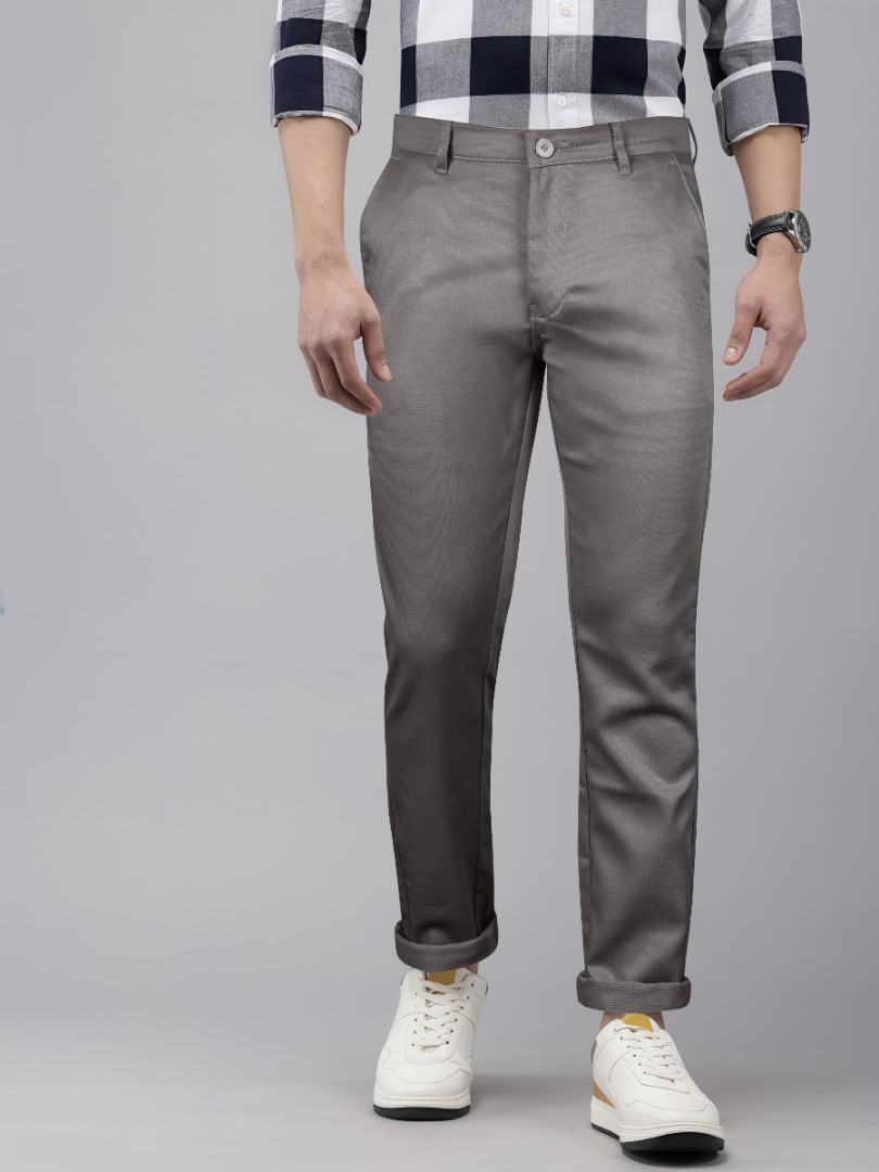 Authenzaa Men Casual Trouser CTRE002 Light Grey