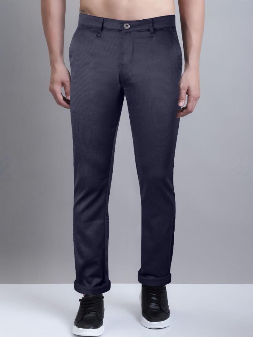 Authenzaa Men Casual Trouser CTRE005 Navy