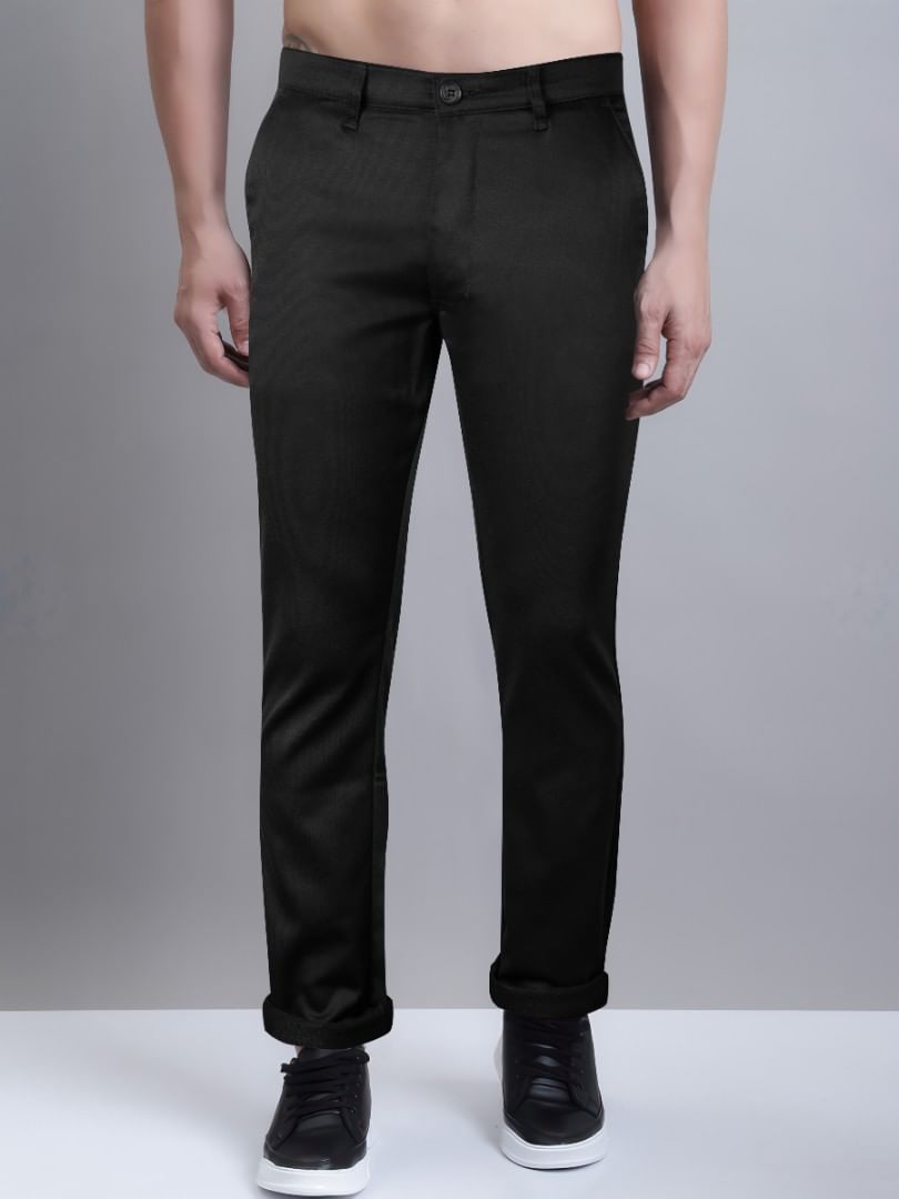 Authenzaa Men Casual Trouser CTRE006 Black