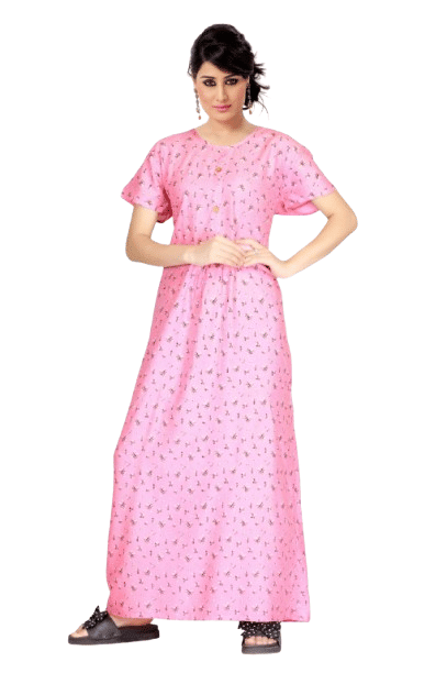 Authenzaa Women Nighty SMWN049 Pink