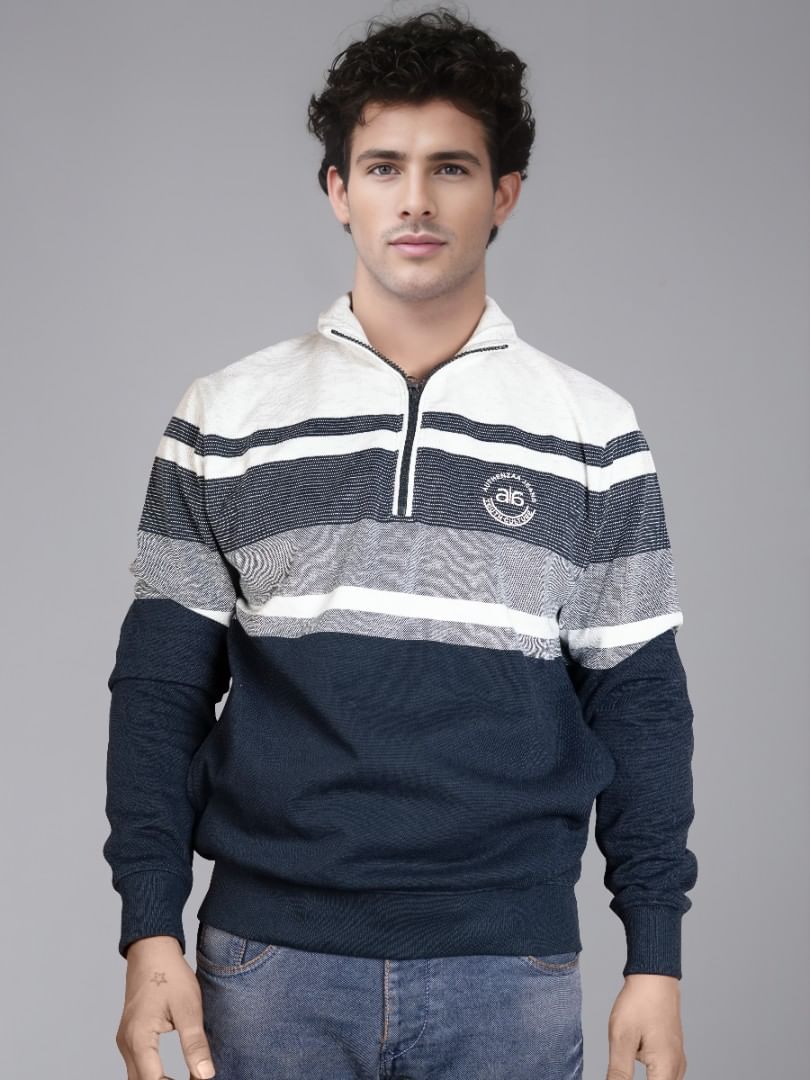 Authenzaa Men Sweatshirt SWAMS003 Navy