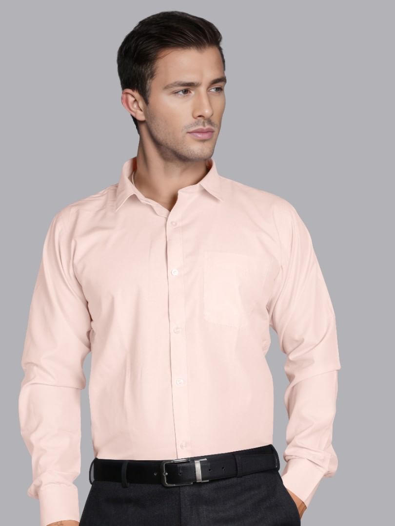 Authenzaa Men Formal Shirt ESFS013 Baby Pink