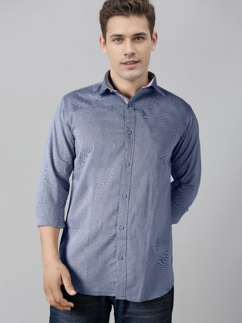 Authenzaa Men Casual Shirt SFCS22 Denim