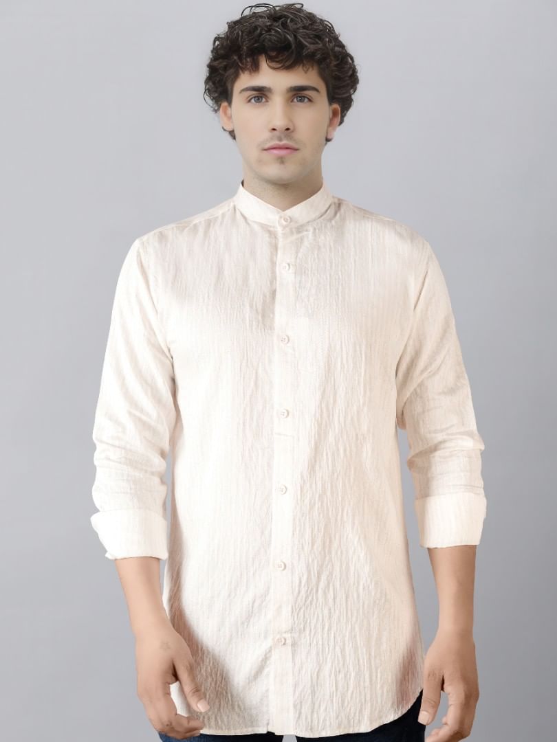 Authenzaa Men Casual Shirt SFCS231 White