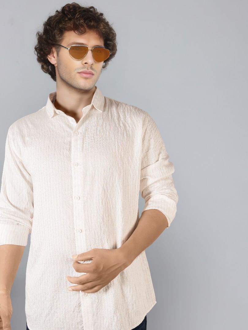 Authenzaa Men Casual Shirt SFCS238 White