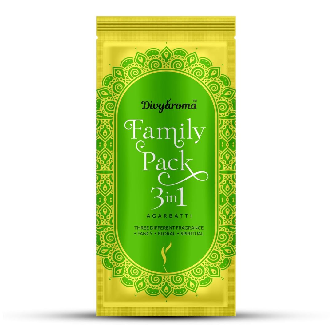 Divyaroma Family Pack 3 in 1 Agarbatti