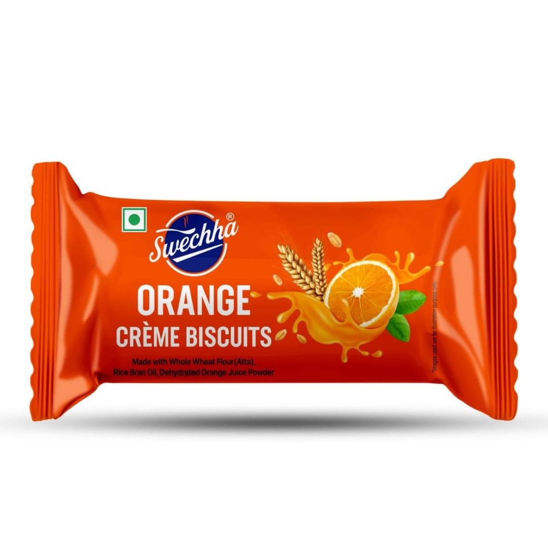Swechha Orange Cream Biscuit, 35 g