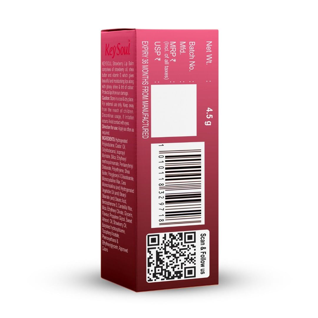 Key Soul Lip Balm, Strawberry